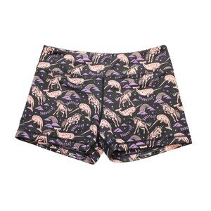 IAB Mfg‎ women's 3 in no-ride unicorn narwhal athletic gym workout shorts